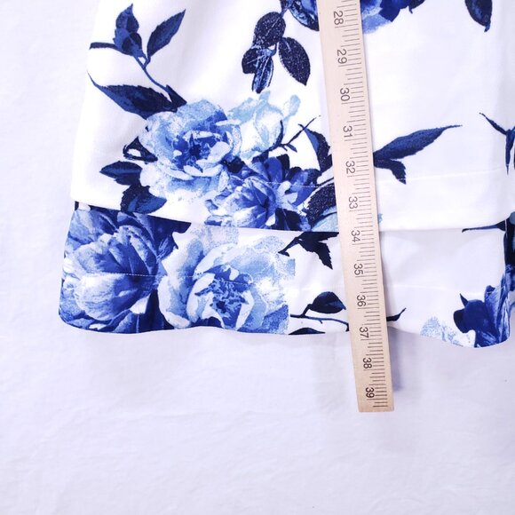 Speechless Navy Blue N White Floral Layered Formal Party Preppy Dress Size XL - Picture 6 of 15